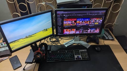 Complete Gaming & Work Setup for Sale | GTX 1660 | Dual Monitors