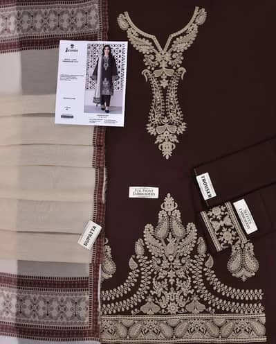 3-Piece Women’s Unstitched Embroidered Lawn Suit Collection
