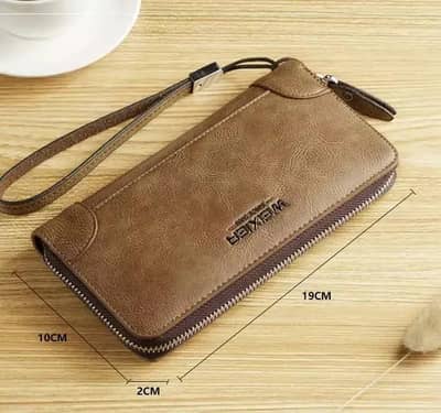 Weixier Long Round Zipper Wallet for Men.