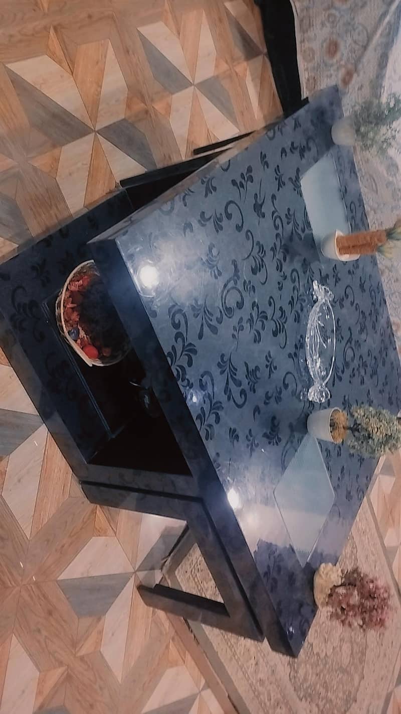 MODERN DINING TABLE WITH 2 ADDITIONAL SMALL TABLES 5