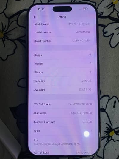 Apple iPhone 16 Pro Max JV 256 GB