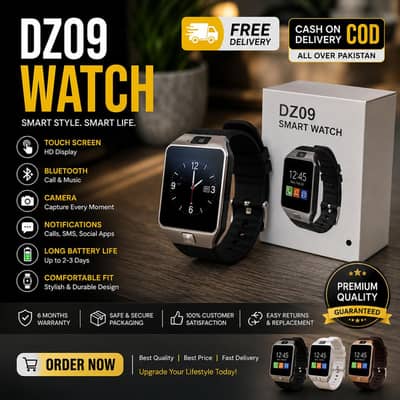 DZ09 Smart Bluetooth Watch | Sim Support | COD