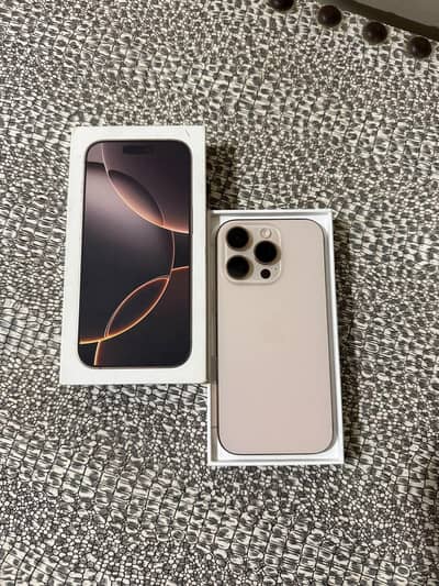 I phone 16 pro desert titanium jv with box