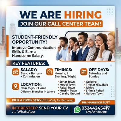 Part-time | Full-time jobs | Male & Female both Can Apply |
