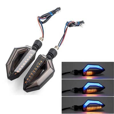 Premium LED bike indicators black, blue, yellow,red, white
