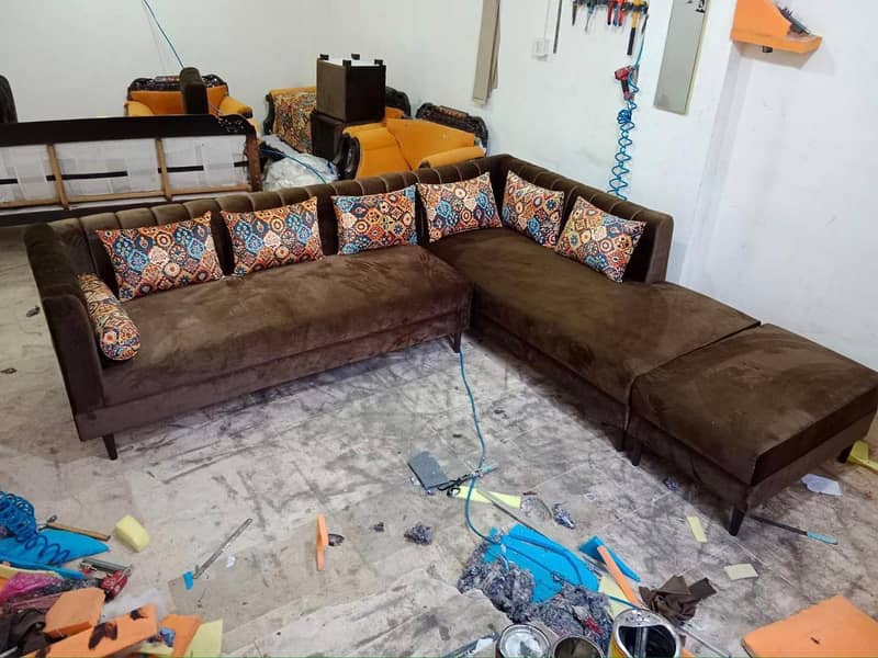 Bubble design L shape sofa sets 15
