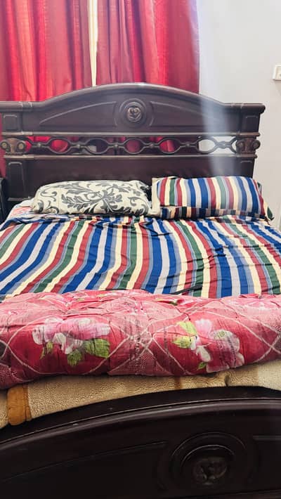 Bed with mattress