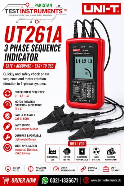 UT261A Phase Sequence Meter In Pakistan