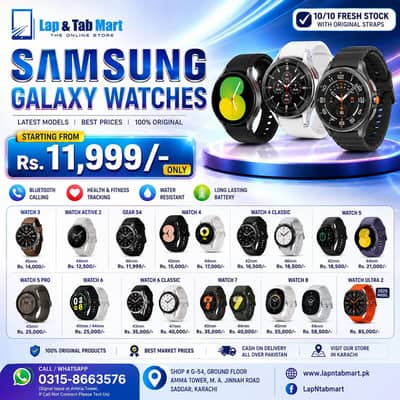 Samsung Galaxy Watches | Watch 3, 4, 5, 6, 7, 8 & Ultra 2 | Best Price