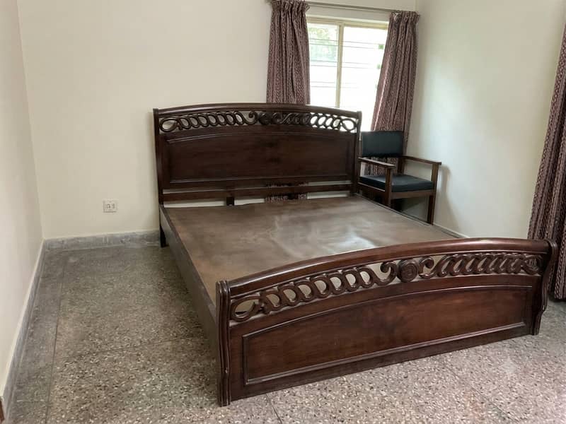 Solid Sheesham Wood King Size Bed Frame 0