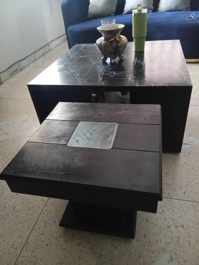 coffee table with two side tables