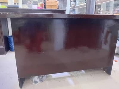 wooden computer table with 3 drawer 1 cabinet