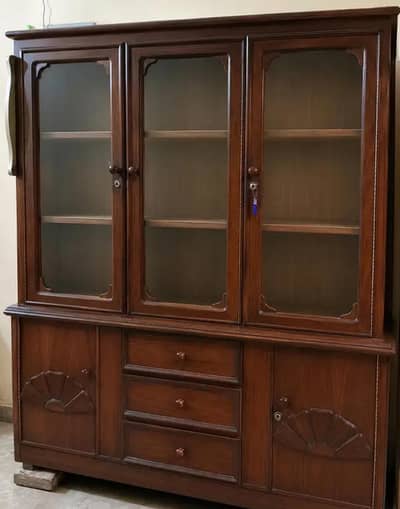 wooden crockery cabinet/showcase for sale