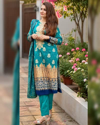 3 piece - limelight - cotton lawn dress