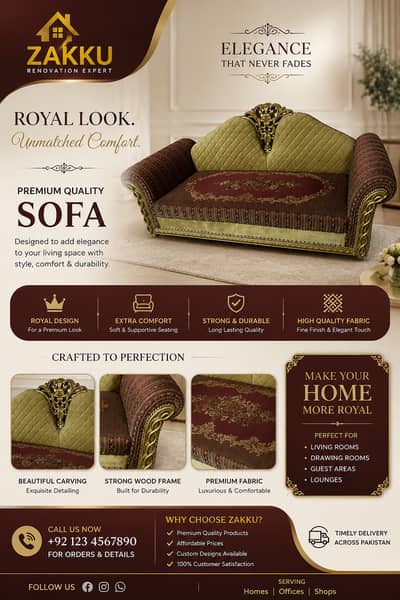 Sofa Set / T. v Laun Sofa / Premium Sofa Set