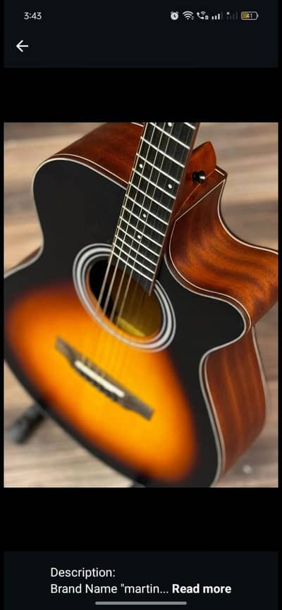 Swift Horse 40 Inch Acoustic Guitar with Free Bag, Capo & Accessories