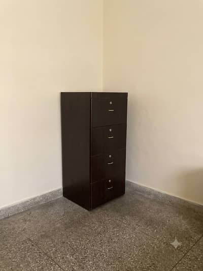 Sturdy Dark Brown Vertical File Storage Cabinet for Home/Office