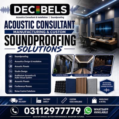 Acoustic Panels/Acoustics design & installation/Acoustic Consultant