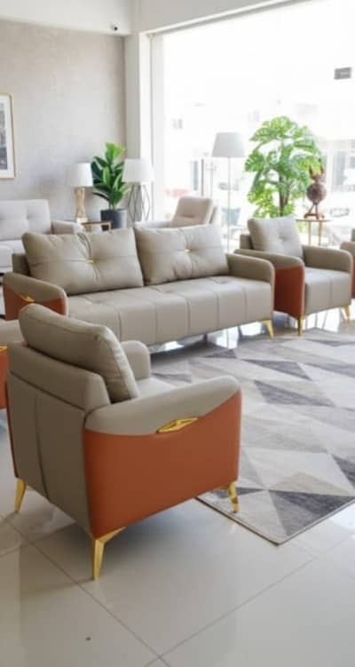 Office Sofas - 6 Seater Sofa - Molty Faom Sofa set - Leather Sofa Set