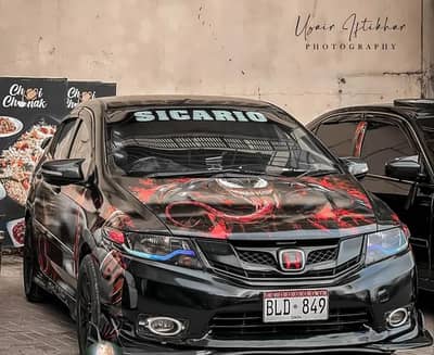 Honda City 2017 Headlights with RGB DRL installed