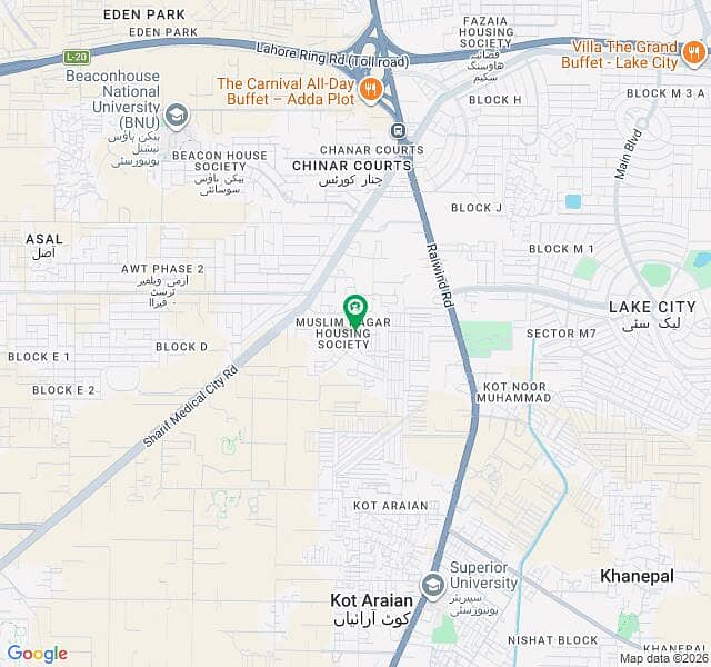 : مسلم نگر میں 10 مرلہ کا پرائم لوکیشن پلاٹ برائے فروخت 0