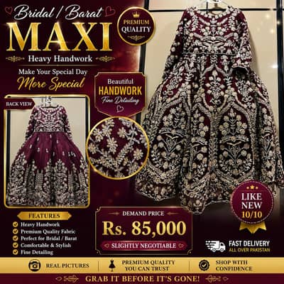 Used Bridal lehnga and walima maxi for sale | Excellent condition
