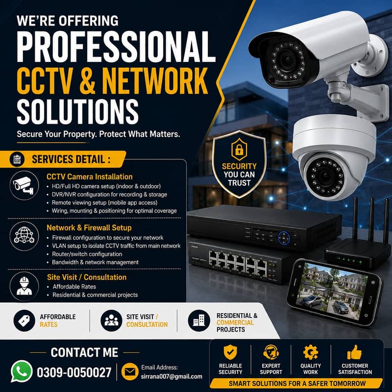 Complete CCTV Camera Setup & Installation Services 0