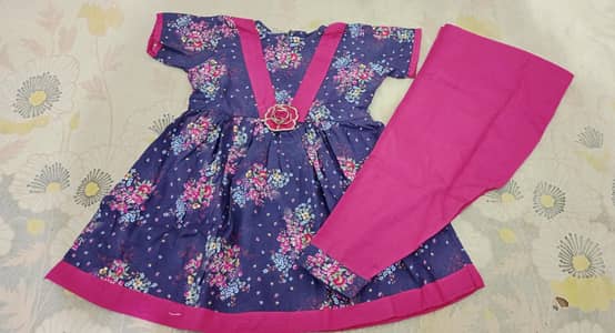 Handmade Baby Girl Lawn Frock – New – Soft & Comfortable