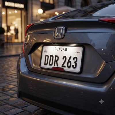 Car Emboosed Number Plate