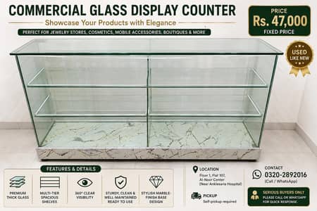 Commercial Glass Display Counter / Showcase Cabinet