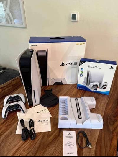 PS5 pro 2 controllers disc drive with box 5gm  My Whatsapp 03286656643
