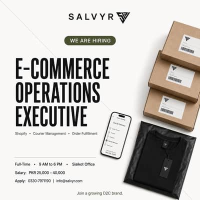 E-Commerce Operations Executive (Shopify + Courier Management)