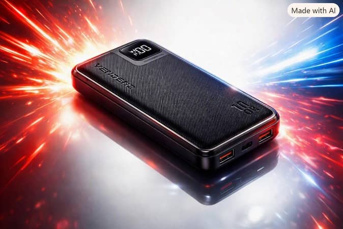 VENDENZ PB-060 Power Bank 10000mAh | Fast Charging | Dual USB Output | Type-C + Micro USB Input | Compact Pocket Friendly | Smart Safety Protection | Universal Compatibility