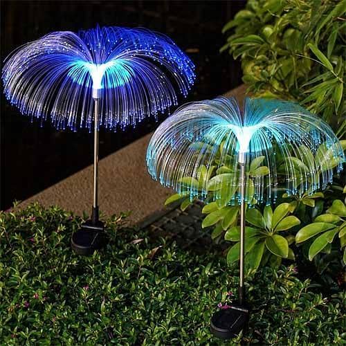 Pack Of 2 Solar Jellyfish Lights, 7 Color Changing Solar Outdoor Lights Decorative, 2 Lighting Modes Solar Flowers Light for Garden