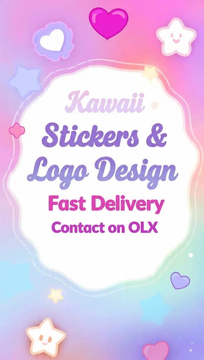 I will make Kawaii Name Stickers, Logo & Social Media Post in Canva