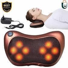 Pillow Massager With Deep Kneading Heated Massage Nodes Electric Cervical Body Massager