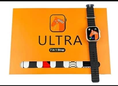 ultra watch with 6 straps and 2 leds