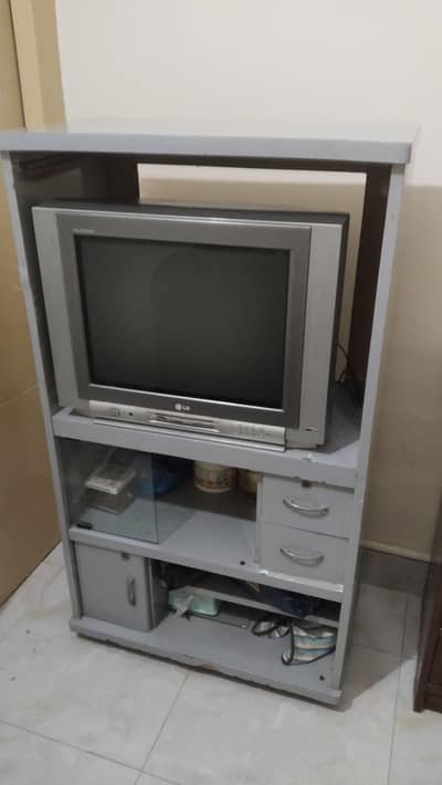 Wooden TV trolley