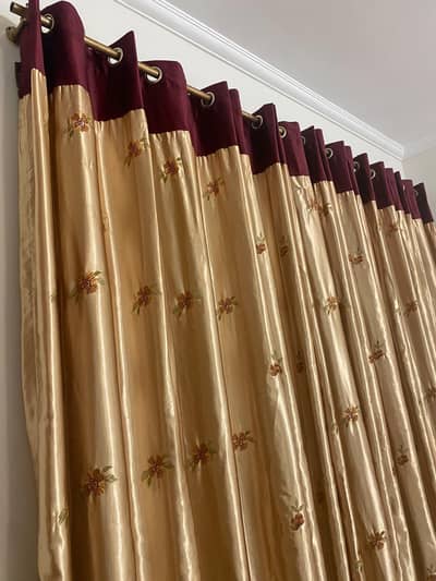 embroidered silk curtains