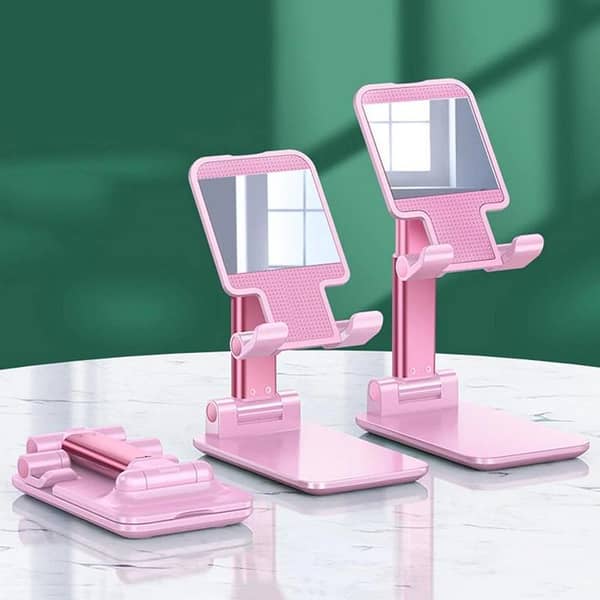 Foldable, Adjustable, Universal Mobile Stand | Flexible Mobile Holder | Adjustable Height | Premier Quality Product | Flexible Stand | Pocket Size | Easy to Carry | Best for Study and Office Use | Compatible with all size Mobiles