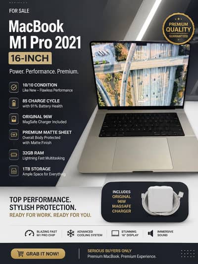 MacBook M1 Pro 16" (2021) | 32GB RAM | 1TB SSD | Like New