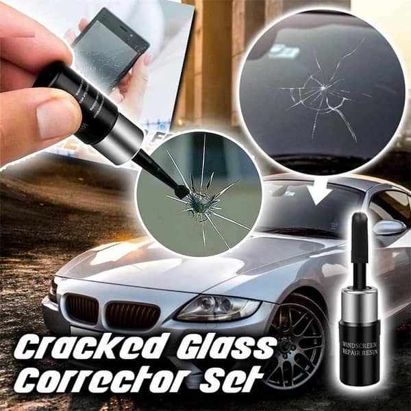 Windshield Automotive Glass Crack Nano Repair Fluid Kit Car Glass Repair Resin Windshield Chip Crack Fix Solution Auto Glass Restoration Tool Kit Universal