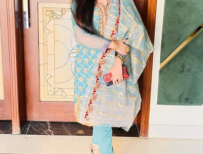 3 piece heavy embroidered suit