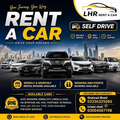 Self Drive Rent a Car - Civic, Corolla, City, Parado, Kia, MG for Rent
