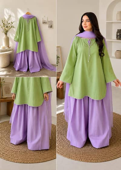 3pc Suit with Dhaka pajama