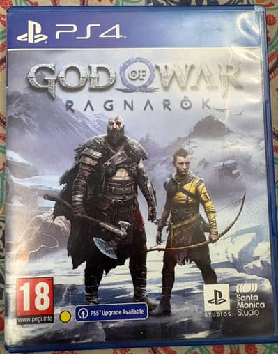 God of war Ragnarok PS4 disk 10/10 condition.