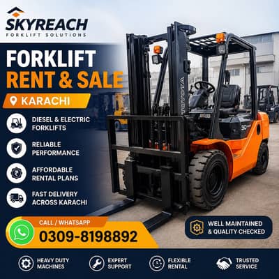 Scissor Lift, Forklifter For Rent In Karachi | Daily,Weekly & Monthly