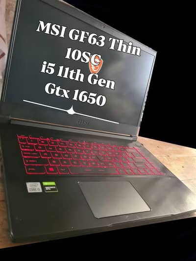 MSI GF63 with Gtx 1650 Dedicated Graphic Card