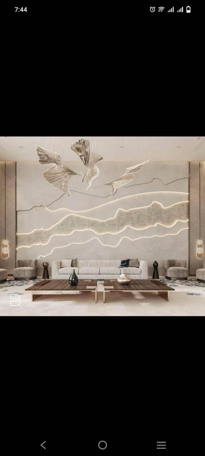 False ceiling/Wall panels/Fancy Mirror/Wall Papers/3D design/Flooring 14