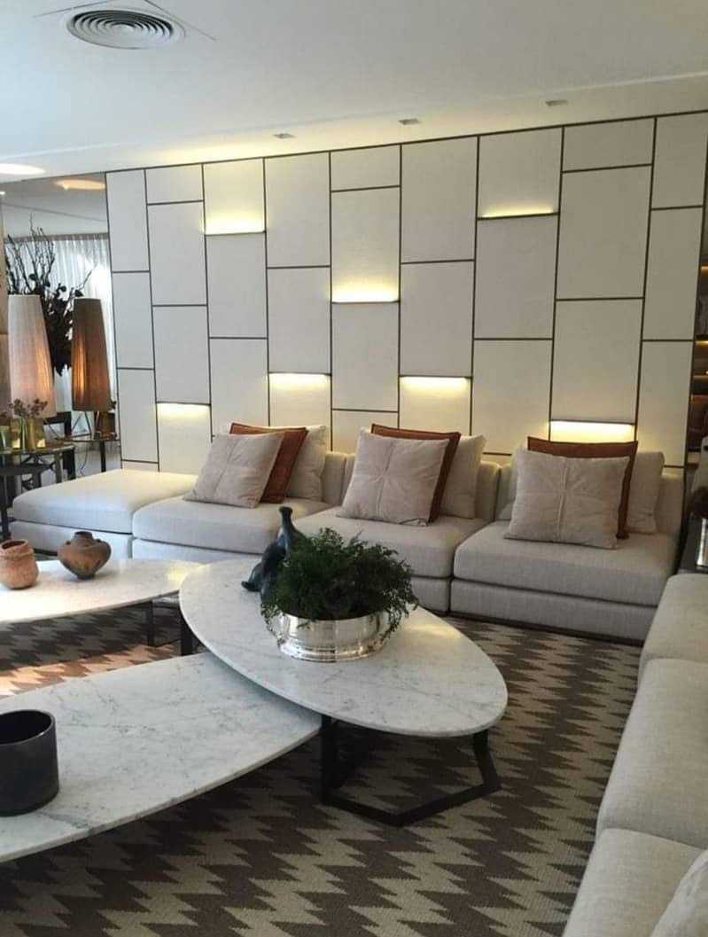 False ceiling/Wall panels/Fancy Mirror/Wall Papers/3D design/Flooring 7